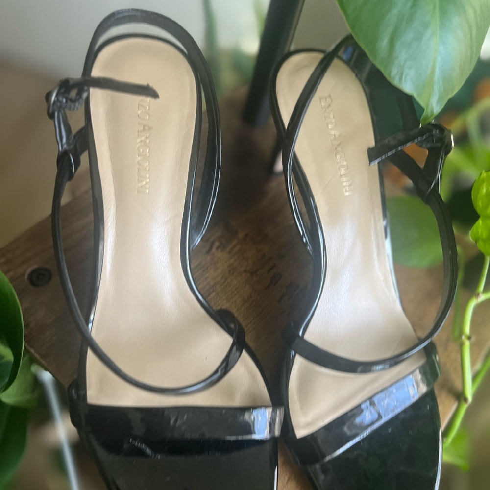 Black Strappy Heels by Enzo Angiolini